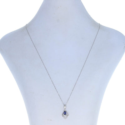 .53ct Sapphire & Diamond Necklace White Gold