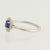 Sapphire & Diamond Halo Ring .88ctw