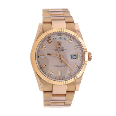 Rolex Day-Date 36 Diamond Unisex/Ladies Watch 118235 Rose Gold Swiss Automatic 3155