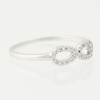 Infinity Knot Diamond Ring  .14ctw