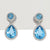 Pear Blue Topaz Earrings