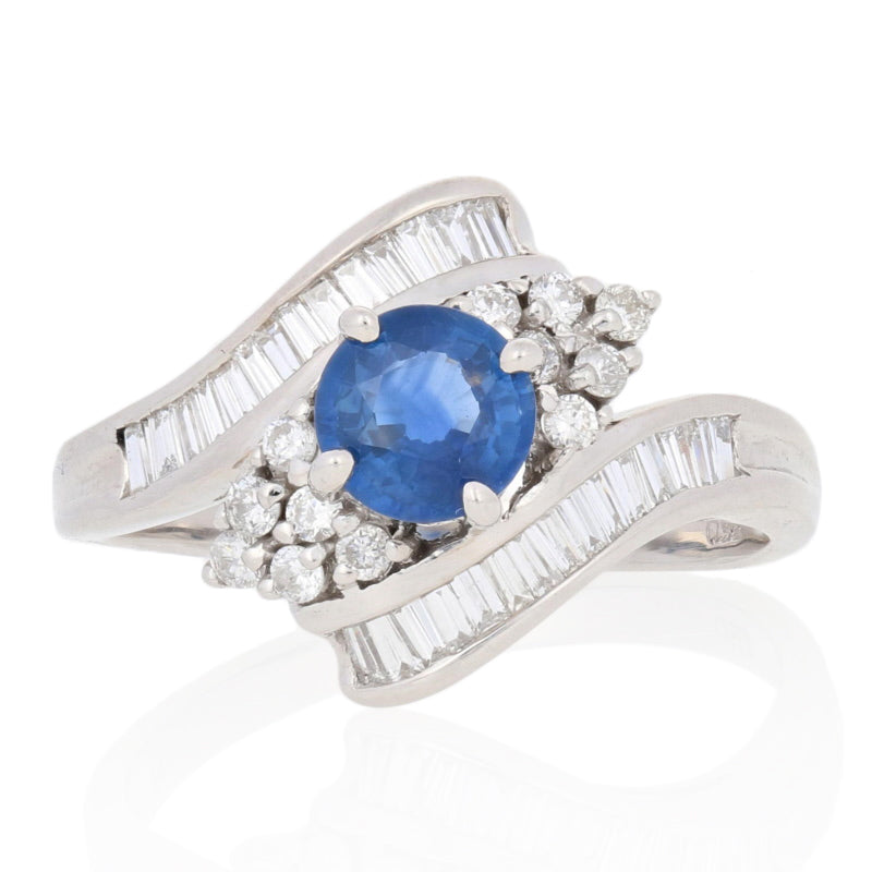 Sapphire & Diamond Bypass Ring