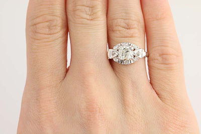 .98ct Diamond Art Deco Ring