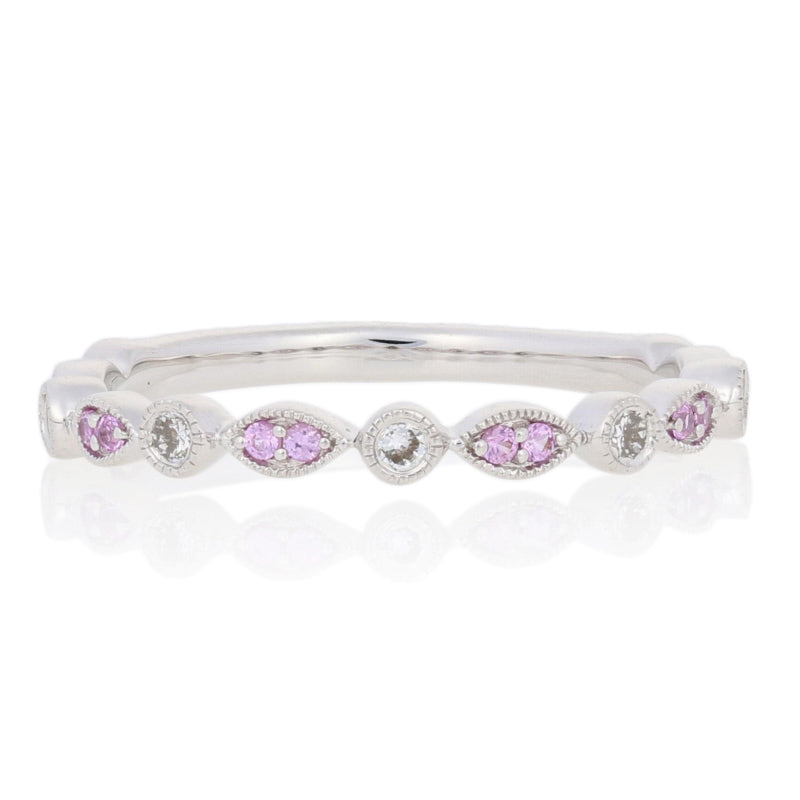 Pink Sapphire & Diamond Ring