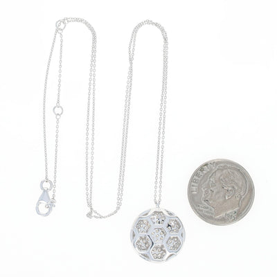 Diamond Disc Pendant Necklace  .74ctw