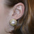12mm Mabe Pearl & Diamond Earrings