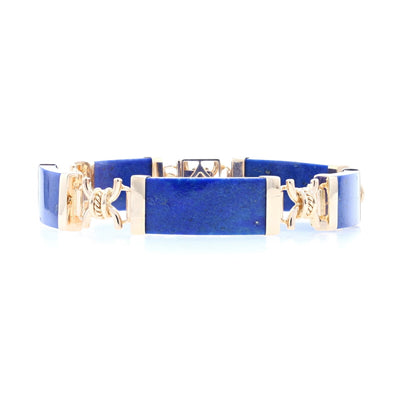Lapis Lazuli Bracelet Yellow Gold