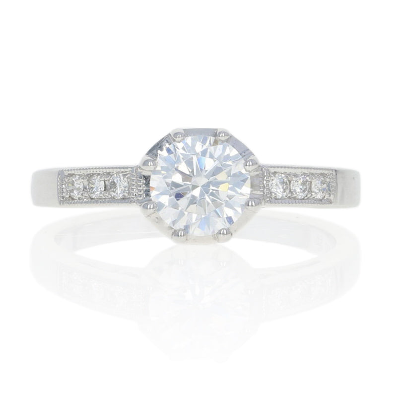 Semi-Mount Engagement Ring White Gold