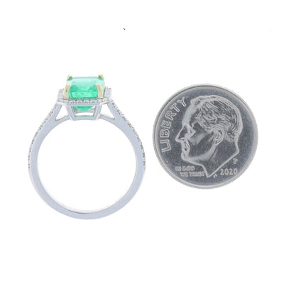 2.34ctw Emerald and Diamond Ring Platinum