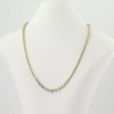 Graduated Diamond Necklace 17" 8.00ctw