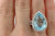 9.01ct Pear Cut Aquamarine & Diamond Cocktail Ring