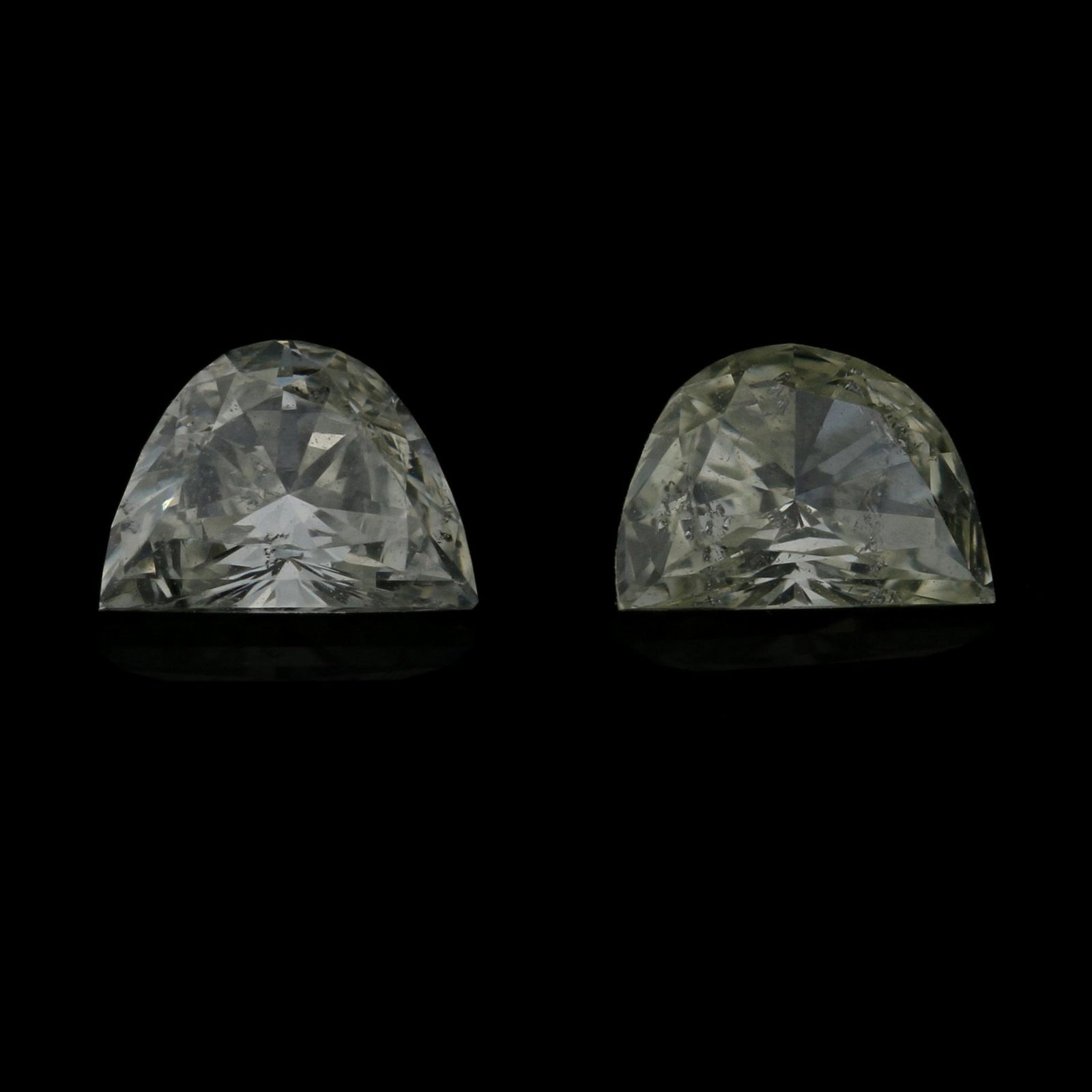 .46ctw Set of 2 Loose Diamonds Half Moon