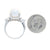 11mm Akoya Pearl & Diamond Ring Platinum