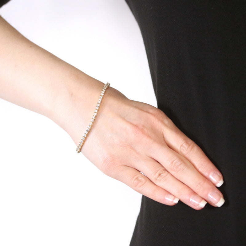4.48ctw Diamond Bracelet Yellow Gold