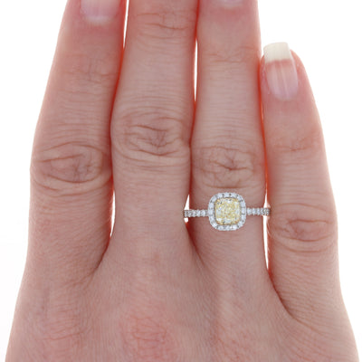 .79ct Fancy Yellow Diamond Ring White Gold