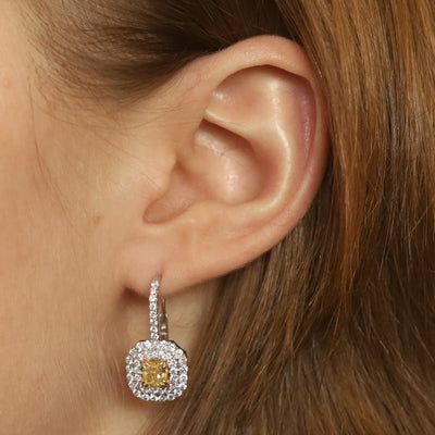 2.29ctw Diamond Earrings White Gold