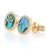 Abalone & Diamond Earrings Yellow Gold