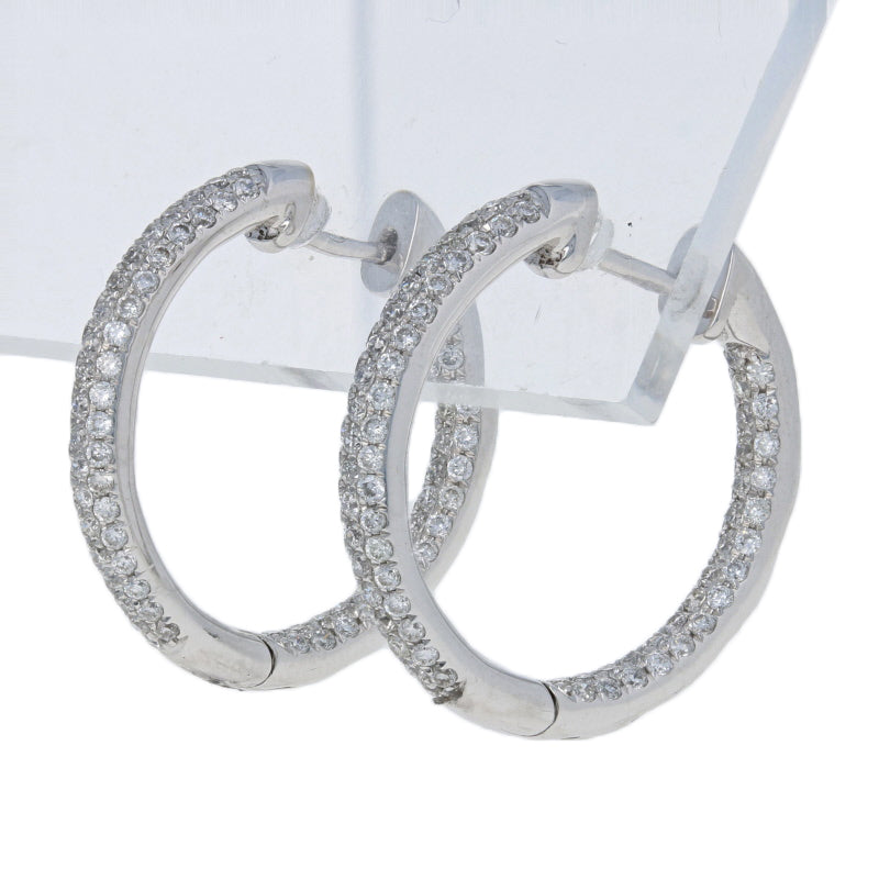 Inside-Out Hoop Diamond Earrings