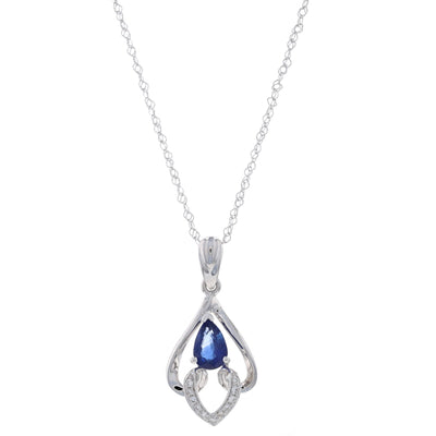 .53ct Sapphire & Diamond Necklace White Gold
