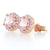 3.34ctw Morganite & Diamond Earrings Rose Gold