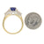 2.95ct Sapphire & Diamond Ring Yellow Gold