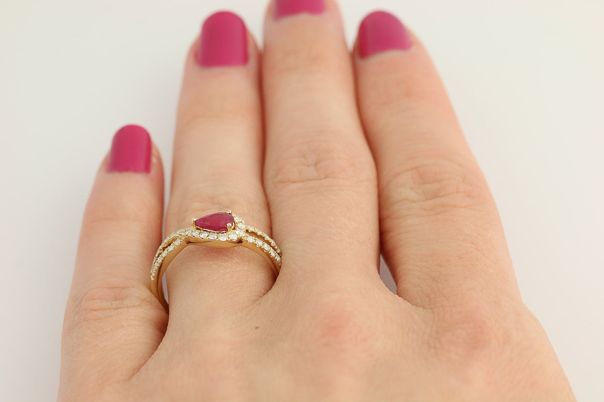 Ruby & Diamond Ring  .71ctw