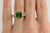 Green Tourmaline & Diamond Ring