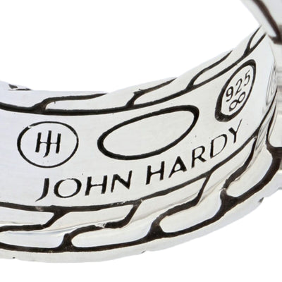 John Hardy Lava Black Sapphire Classic Chain Men's Ring Sterling Silver