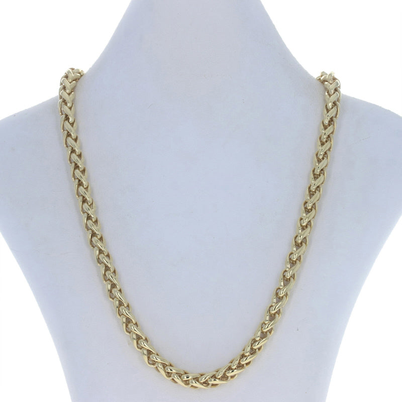 Wheat Chain Necklace Yellow Gold