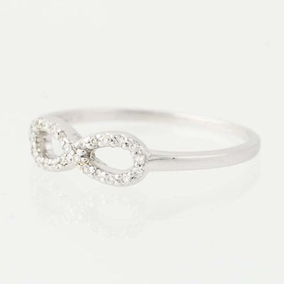 Infinity Knot Diamond Ring  .14ctw