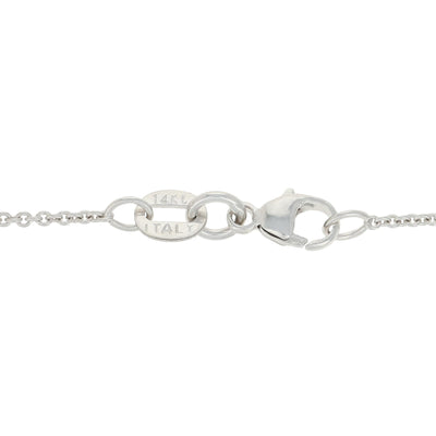 Cable Chain Necklace White Gold