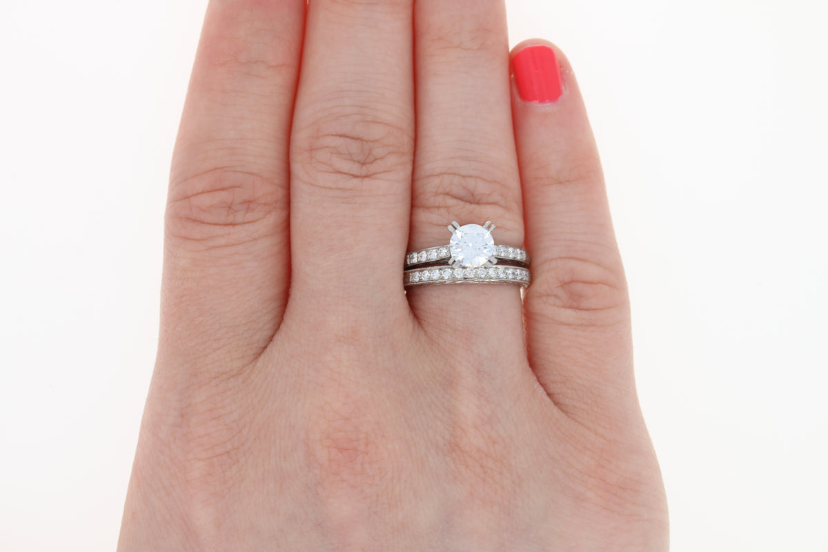 Jabel Semi-Mount Engagement Ring & Wedding Band .32ctw