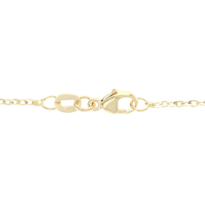 Diamond Cut Cable Chain Necklace Yellow Gold