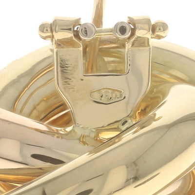 Intertwined Circle Earrings Yellow Gold