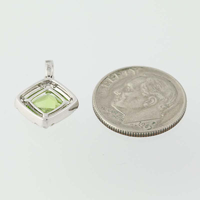 Peridot & Diamond Pendant 1.59ctw