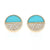 Turquoise & Diamond Earrings Yellow Gold
