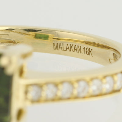 Green Tourmaline & Diamond Ring