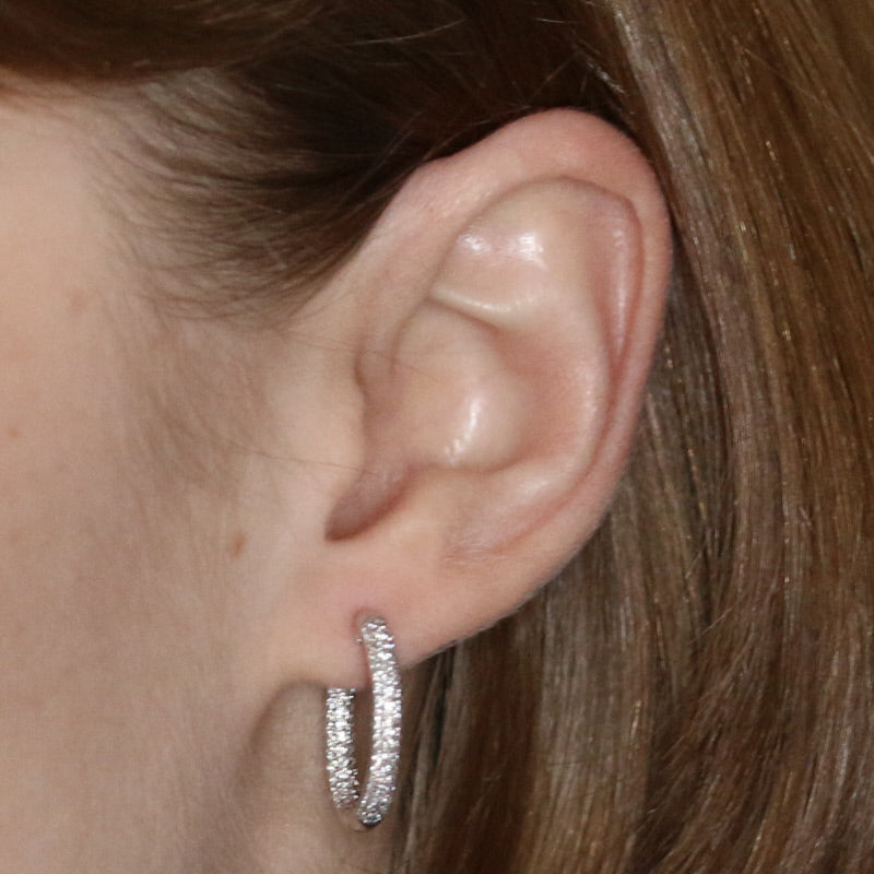 Inside-Out Hoop Diamond Earrings