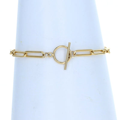 Paperclip Chain Bracelet Gold Filled