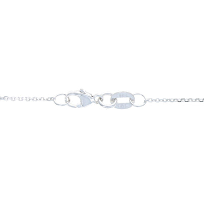 Diamond Cut Cable Chain Necklace White Gold