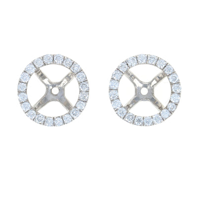.42ctw Diamond Earring Enhancer Jackets White Gold