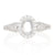 Semi-Mount Oval Halo Engagement Ring