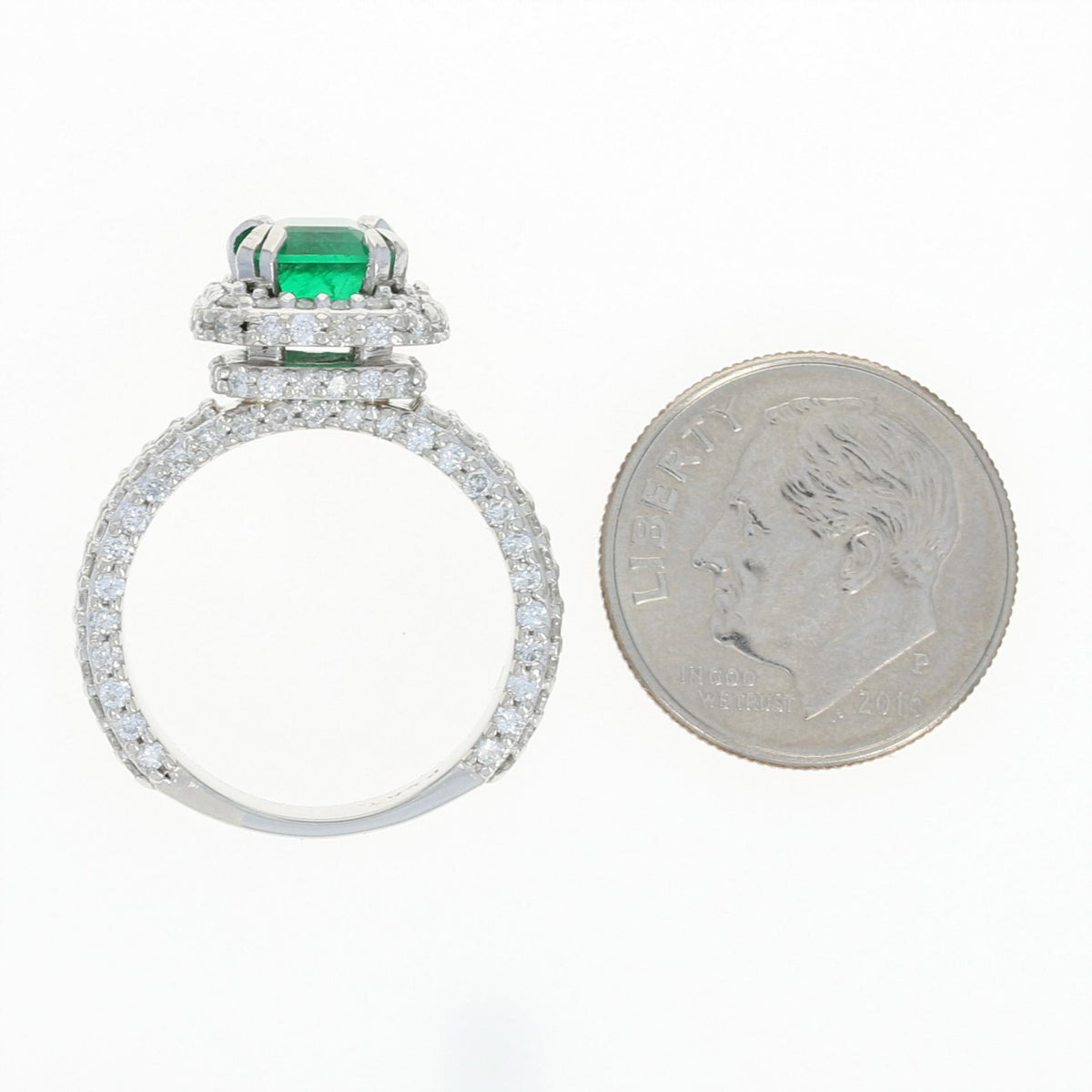 1.84ct Emerald & Diamond Ring