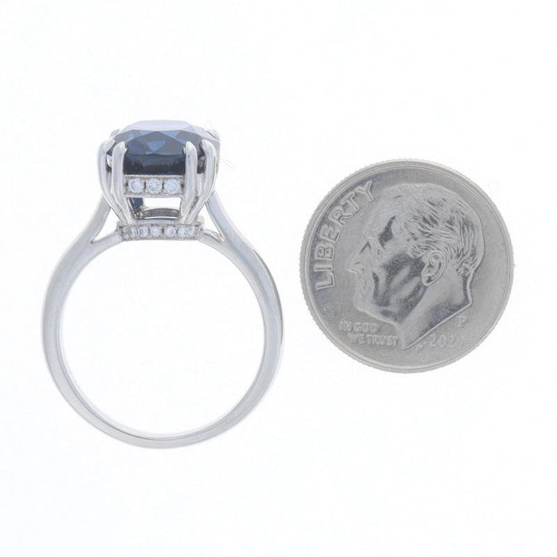 5.84ctw Sapphire and Diamond Ring Platinum