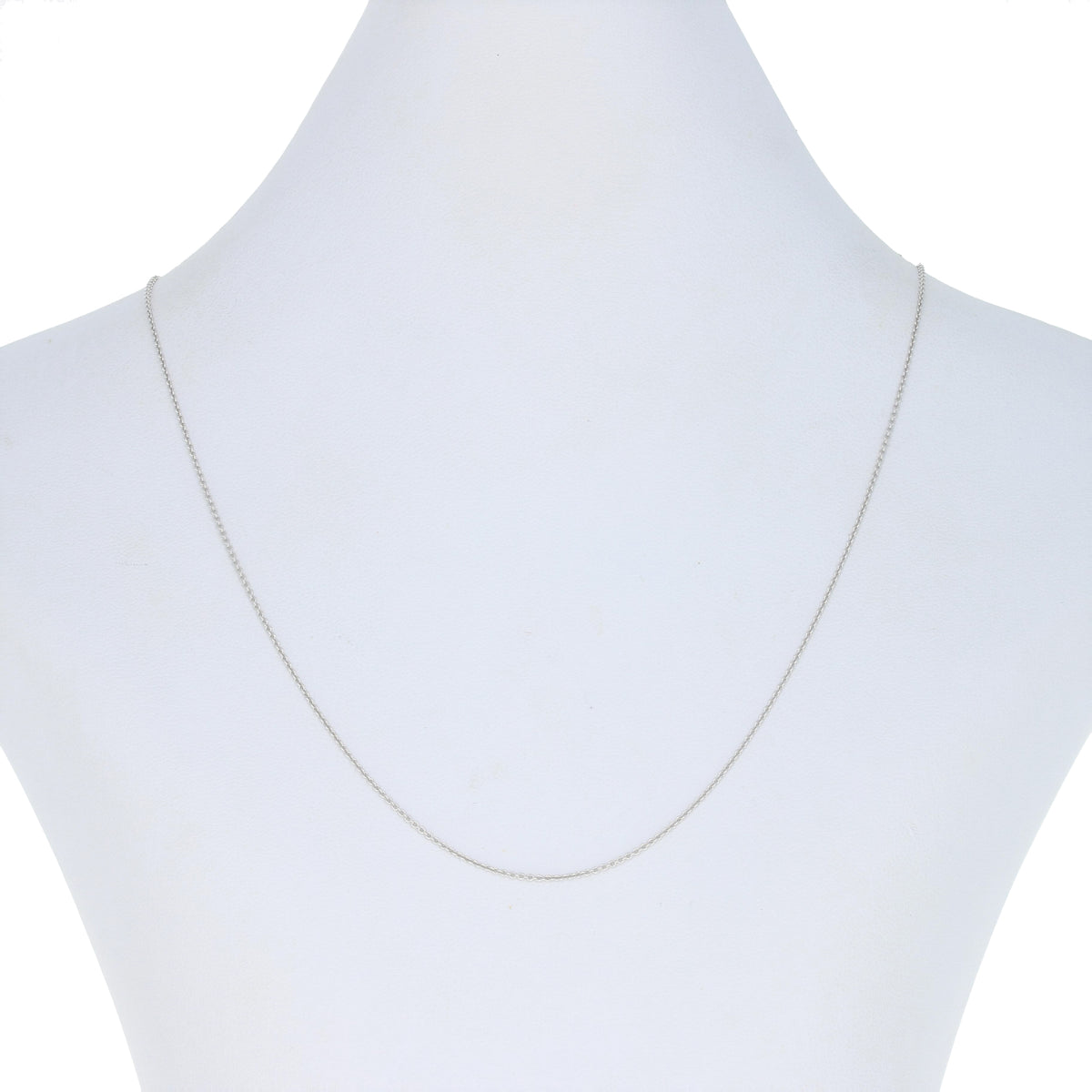 Cable Chain Necklace White Gold