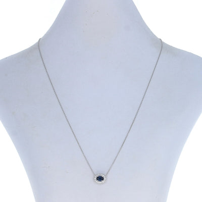 .48ct Sapphire & Diamond Necklace White Gold