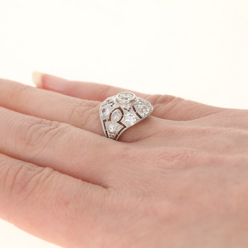 2.12ctw Diamond Art Deco Ring