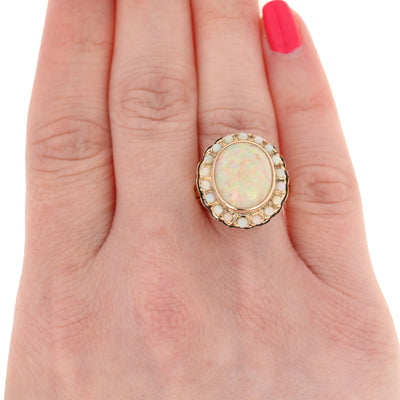 Vintage Opal Ring 6.29ctw
