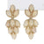 6.30ctw Opal Leaf Earrings Yellow Gold