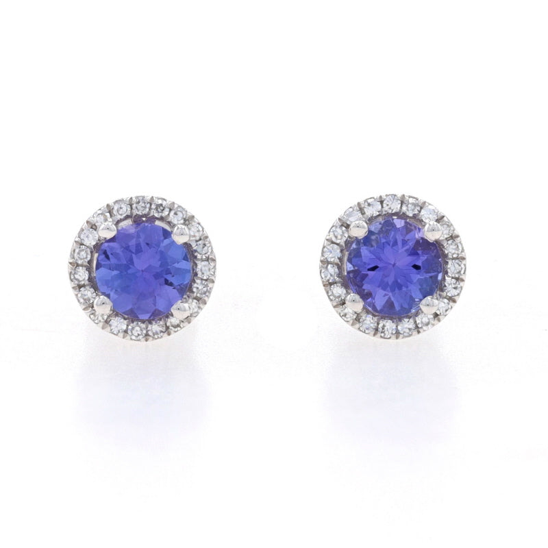 .62ctw Tanzanite & Diamond Earrings White Gold